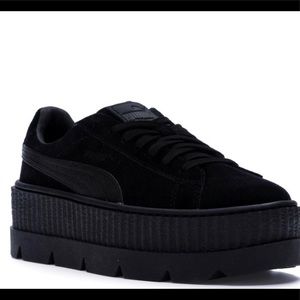 Black Fenty pleated sneakers
